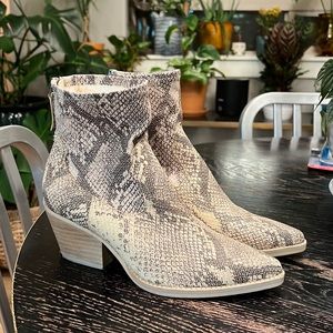 Dolce Vita Snake Print Booties